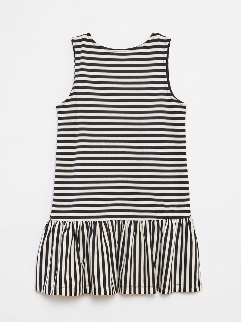 Robe sans manches avec volants NOIR - Kiabi