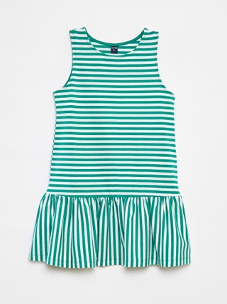 Robe sans manches avec volants