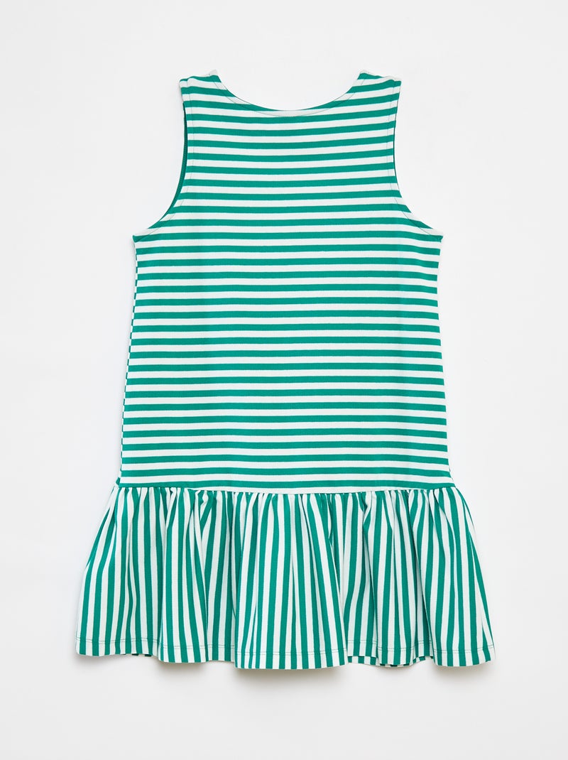 Robe sans manches avec volants VERT - Kiabi