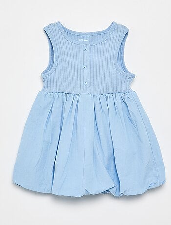 Robe sans manches bi-matière