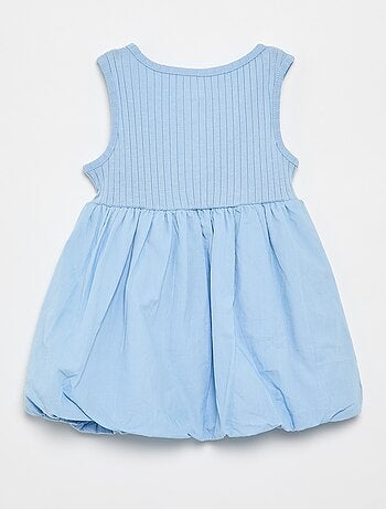 Robe sans manches bi-matière