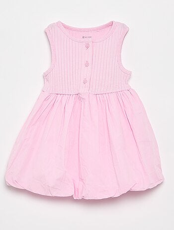 Robe sans manches bi-matière