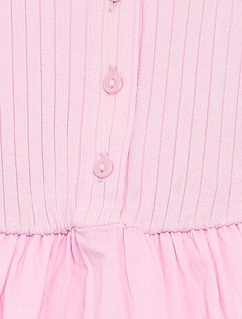 Robe sans manches bi-matière