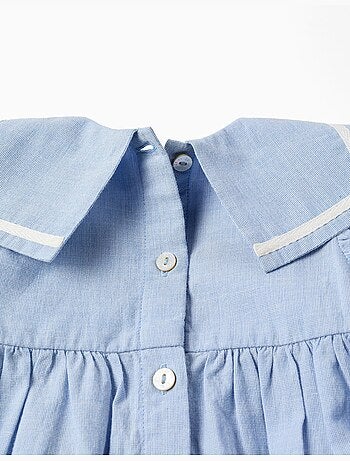 Robe sans manches + bloomer en coton