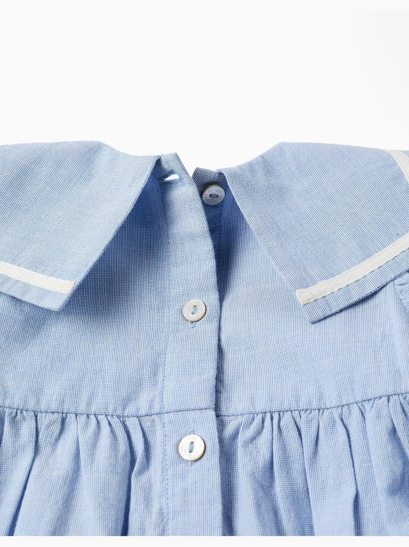 Robe sans manches + bloomer en coton Bleu clair - Kiabi