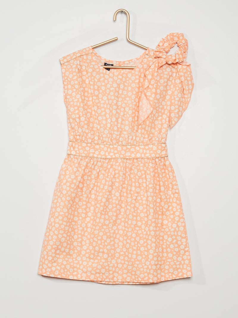Robe sans manches + chouchou pêche - Kiabi