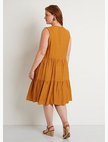 Robe sans manches courte volantée - Afibel