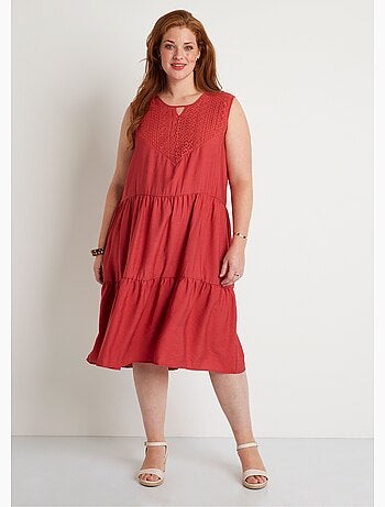 Robe sans manches courte volantée - Afibel