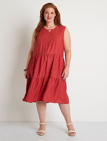 Robe sans manches courte volantée - Afibel