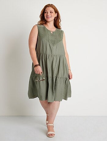 Robe sans manches courte volantée - Afibel