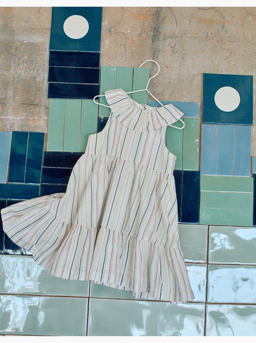 Robe sans manches en coton à rayures ethniques B&S - Kiabi