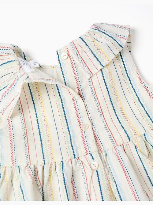 Robe sans manches en coton à rayures ethniques B&S - Kiabi
