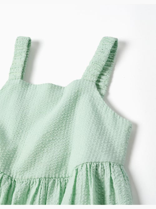 Robe sans manches en coton avec bretelles élastiques - Kiabi