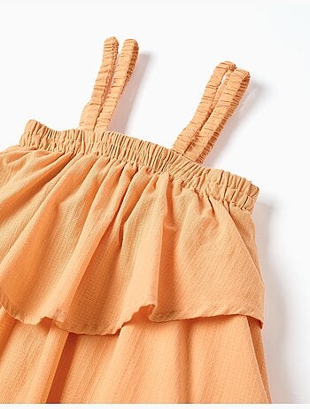 Robe sans manches en coton avec doublure