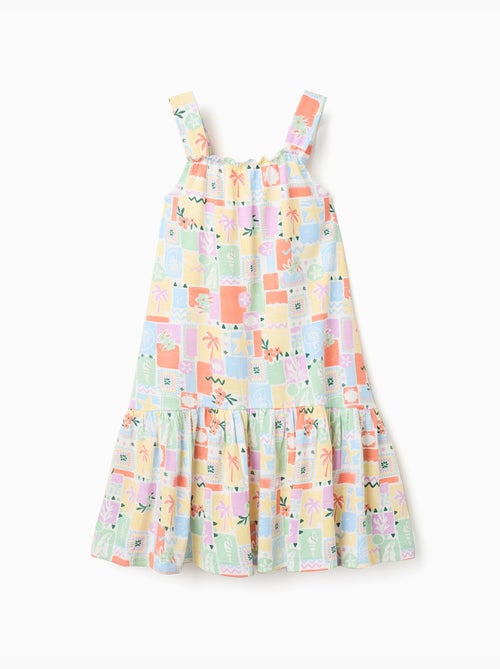 Robe sans manches en coton avec imprimé coloré - Kiabi Robe sans manches en coton avec imprimé coloré - Kiabi