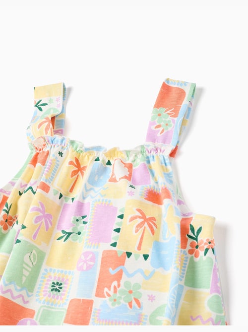 Robe sans manches en coton avec imprimé coloré - Kiabi Robe sans manches en coton avec imprimé coloré - Kiabi