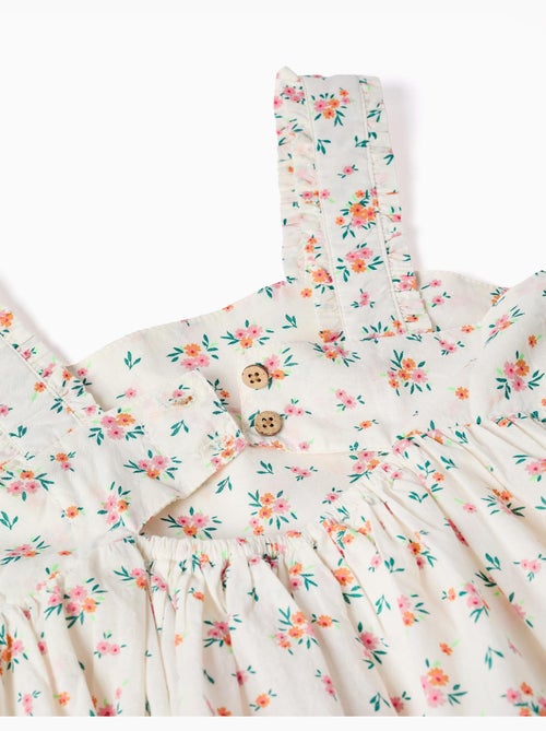 Robe sans manches en coton avec motif floral - Kiabi Robe sans manches en coton avec motif floral - Kiabi