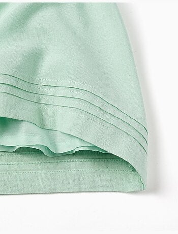 Robe sans manches en coton et lin