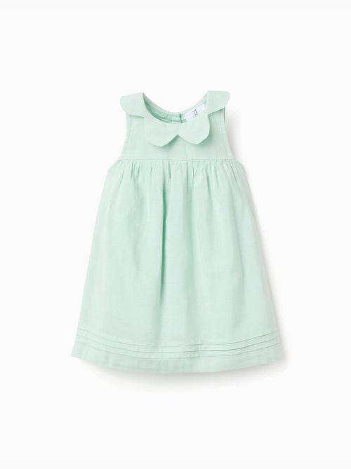 Robe sans manches en coton et lin - Kiabi