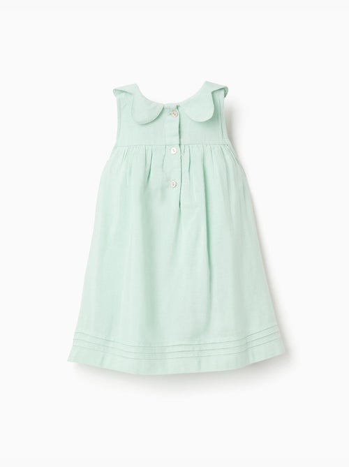 Robe sans manches en coton et lin - Kiabi