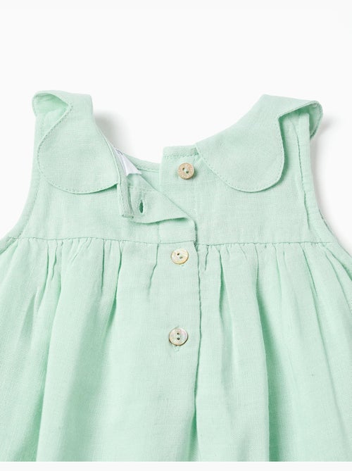 Robe sans manches en coton et lin - Kiabi
