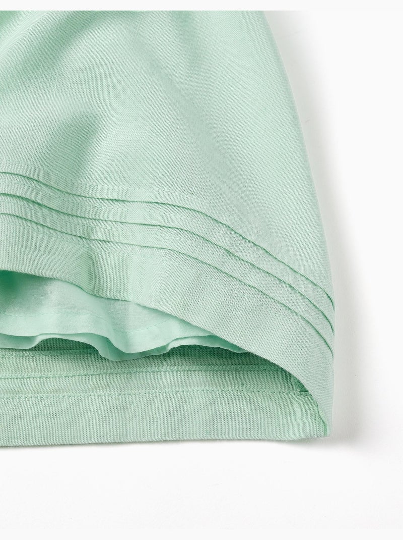 Robe sans manches en coton et lin Vert clair - Kiabi