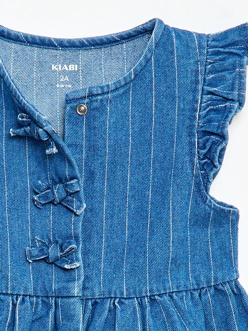 Robe sans manches en denim avec nœuds fantaisies - Kiabi
