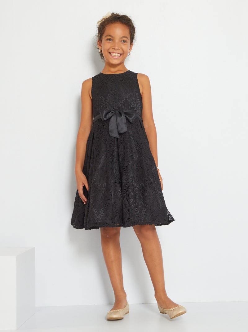 Robe sans manches en dentelle noir - Kiabi