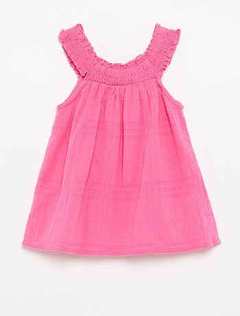 Robe sans manches en dobby