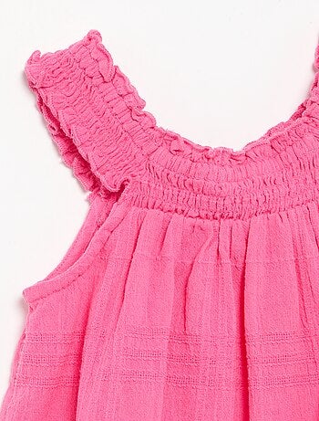 Robe sans manches en dobby