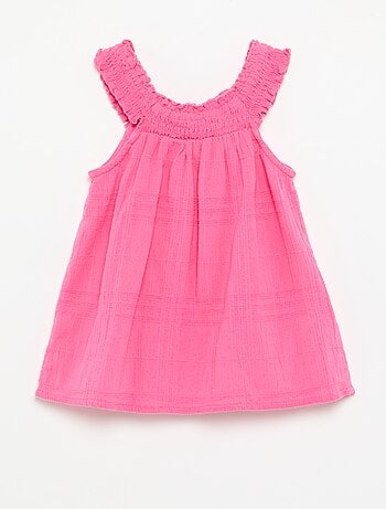 Robe sans manches en dobby