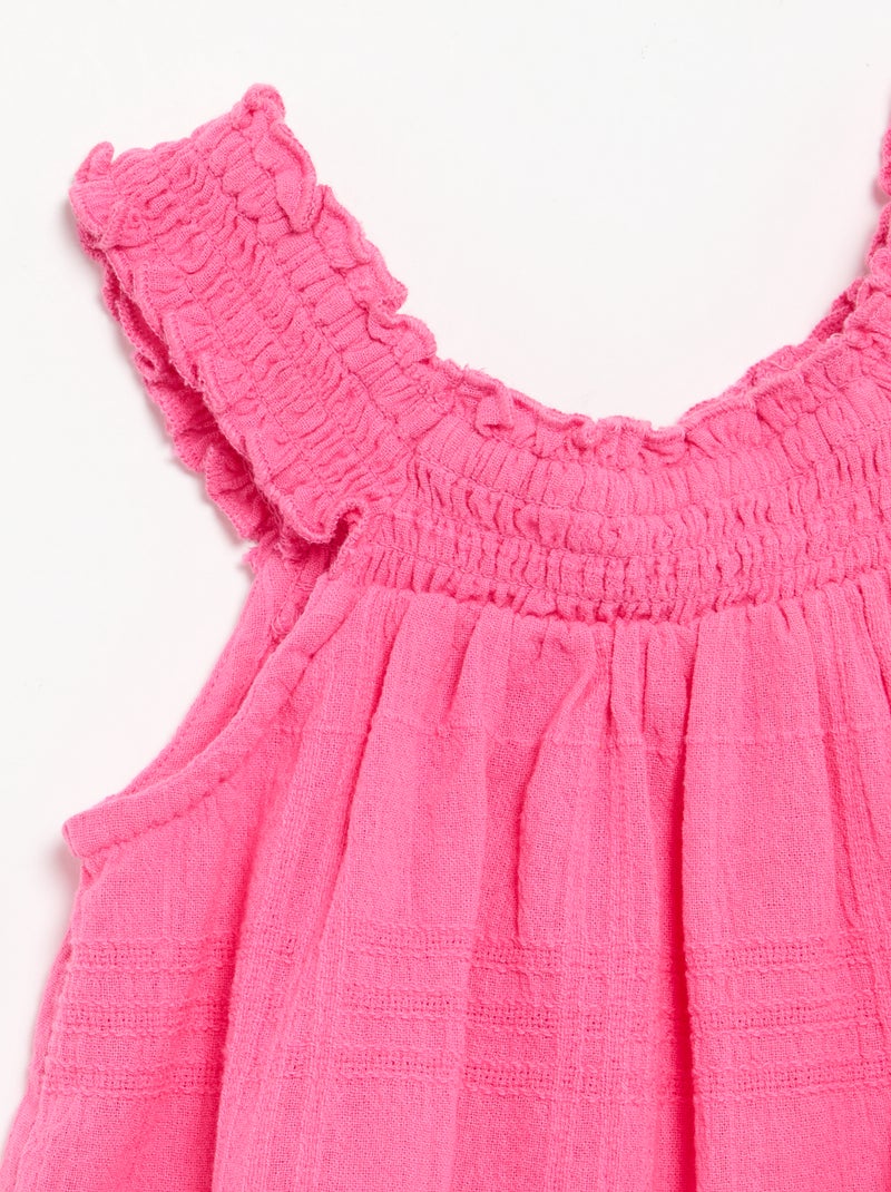 Robe sans manches en dobby Rose - Kiabi