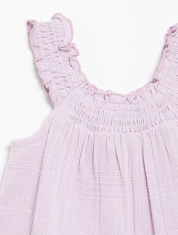 Robe sans manches en dobby