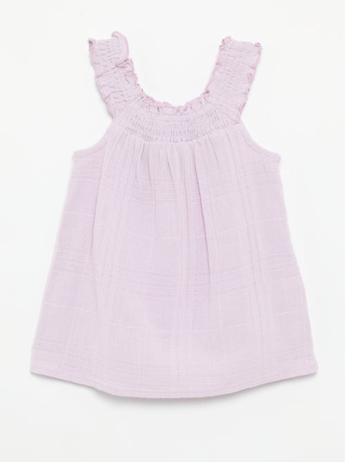 Robe sans manches en dobby - Kiabi Robe sans manches en dobby - Kiabi