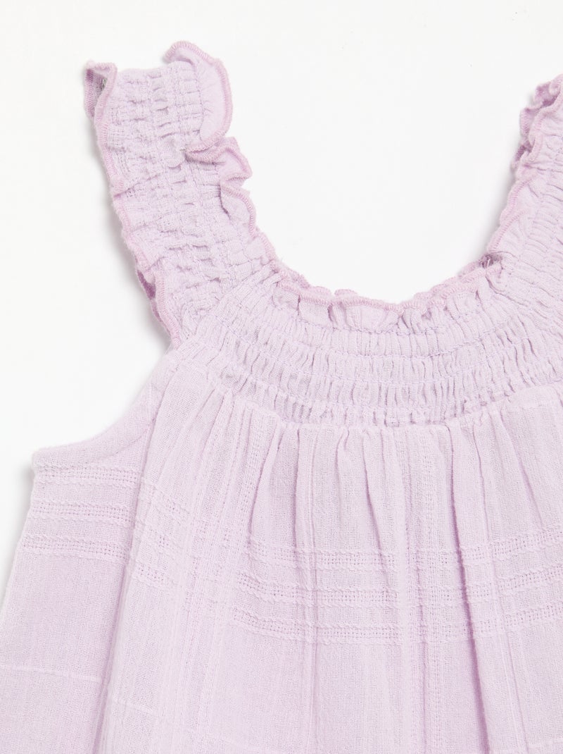 Robe sans manches en dobby Violet - Kiabi