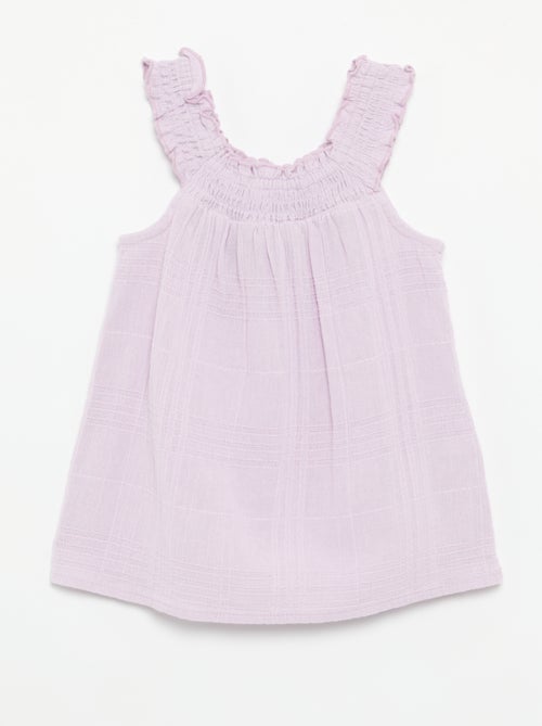 Robe sans manches en dobby - Kiabi Robe sans manches en dobby - Kiabi