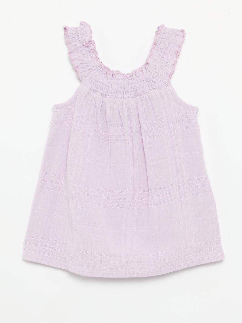 Robe sans manches en dobby Violet - Kiabi
