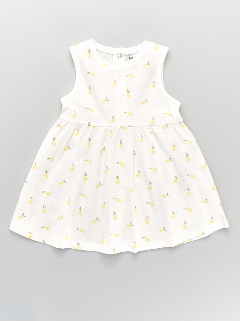 Robe sans manches en jersey imprimé 'citrons' écru citrons - Kiabi