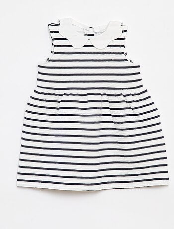 Robe sans manches en maille froissée avec motif