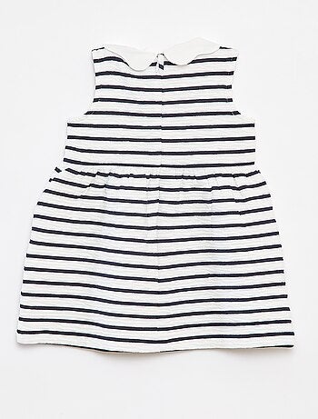 Robe sans manches en maille froissée avec motif
