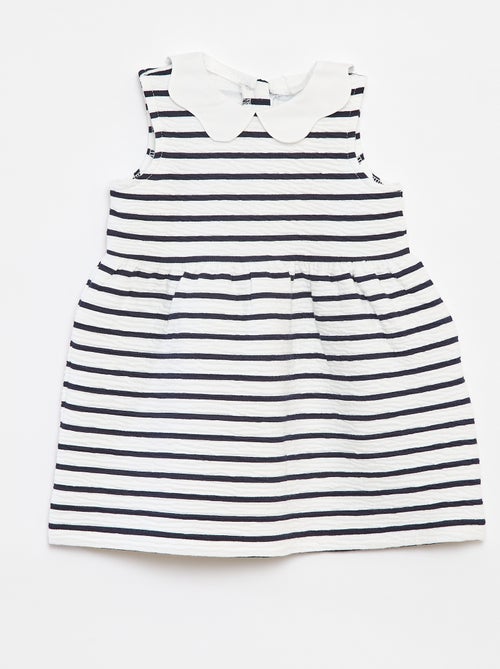 Robe sans manches en maille froissée avec motif - Kiabi