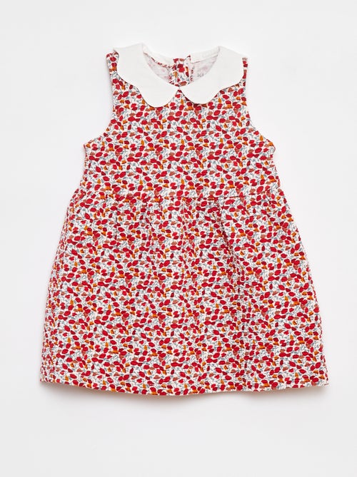 Robe sans manches en maille froissée avec motif - Kiabi