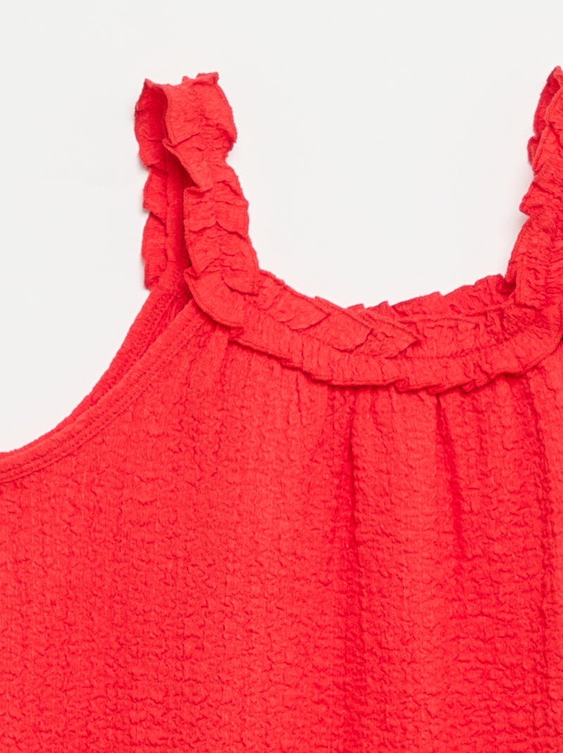 Robe sans manches en maille légère Rouge - Kiabi