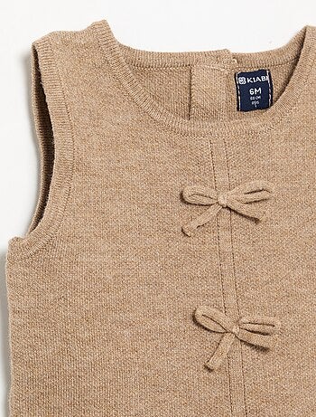 Robe sans manches en tricot avec nœuds