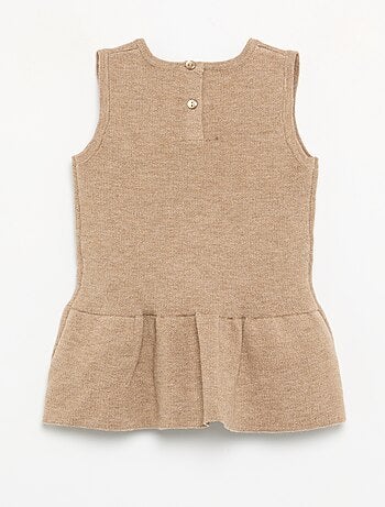 Robe sans manches en tricot avec nœuds