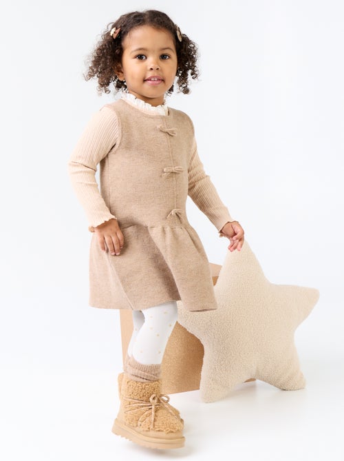 Robe sans manches en tricot avec nœuds - Kiabi Robe sans manches en tricot avec nœuds - Kiabi