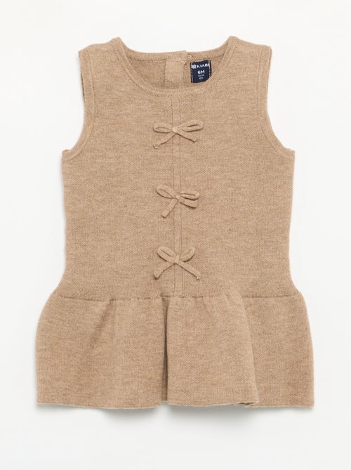 Robe sans manches en tricot avec nœuds - Kiabi Robe sans manches en tricot avec nœuds - Kiabi