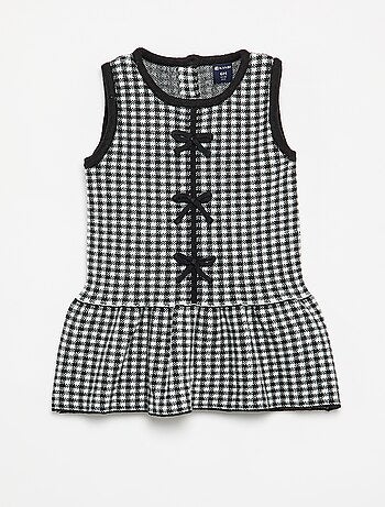 Robe sans manches en tricot avec nœuds