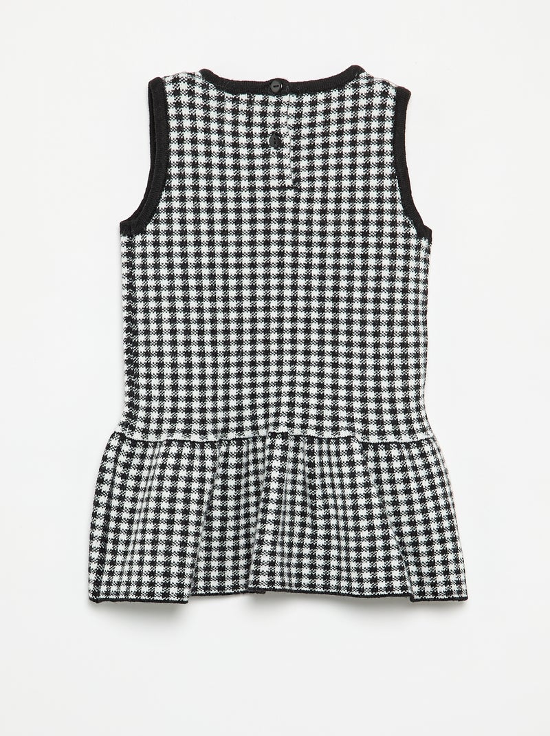 Robe sans manches en tricot avec nœuds Noir - Kiabi