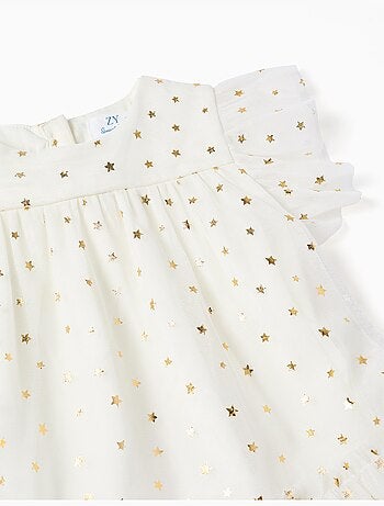 Robe sans manches en tulle à volants et étoiles
